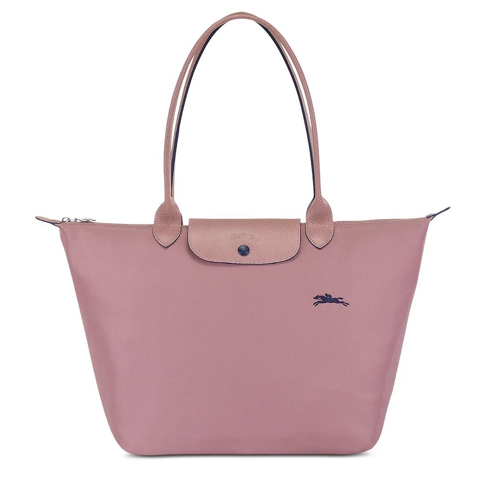 LongChamp Women's Le Pliage Club Tote Antique Pink/Silver Large